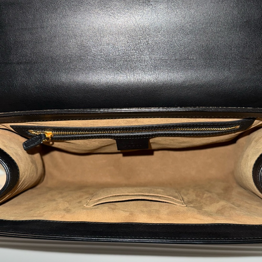 GUCCI GG SUPREME MONOGRAM PADLOCK HANDBAG MEDIUM-🔥STUNNING BOSS LADY BAG🔥 - Picture 10 of 16